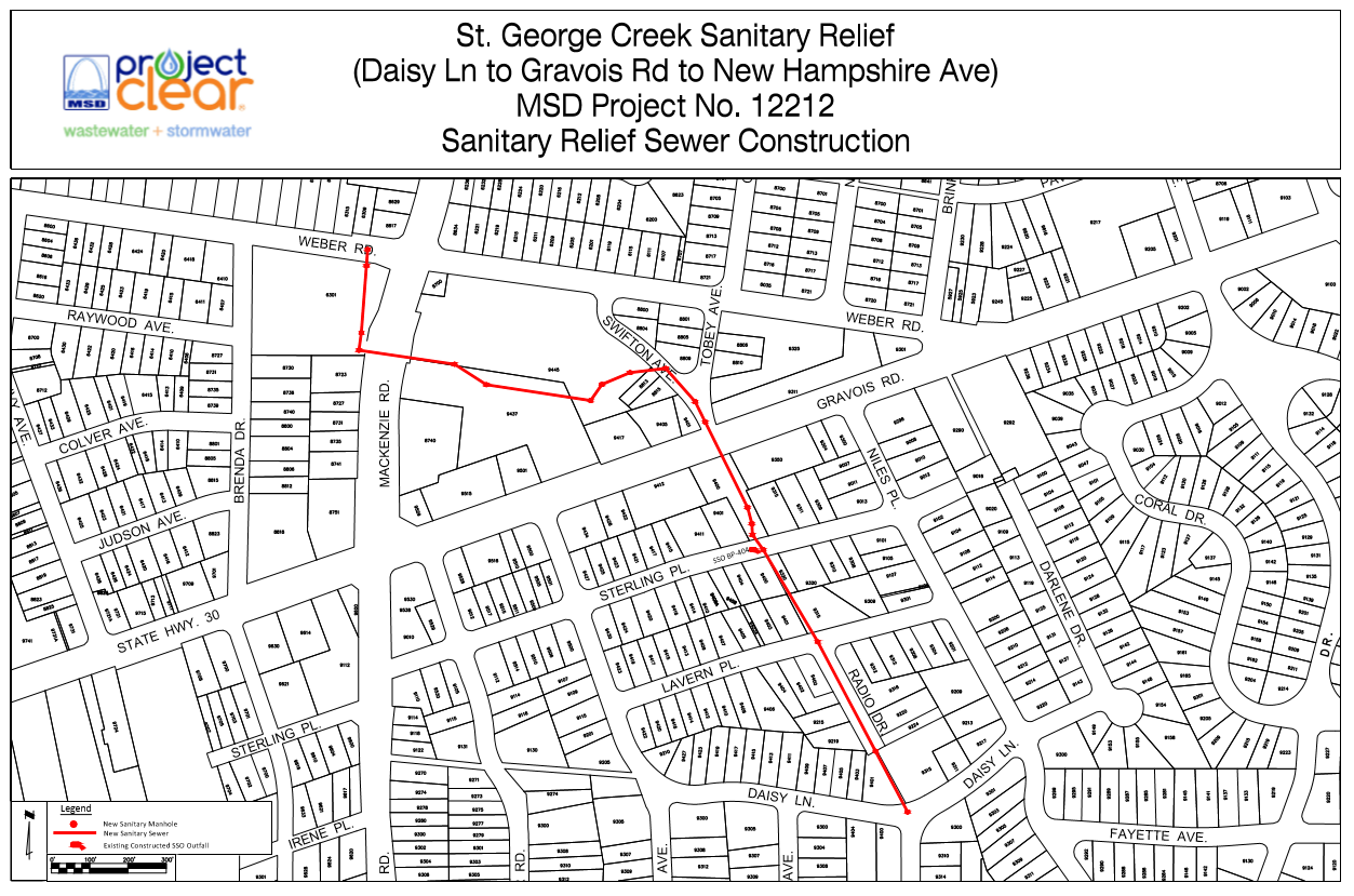 St George Creek Sanitary Relief Daisy Ln To Gravois Rd To New Hampshire Ave 12212 Metropolitan St Louis Sewer District